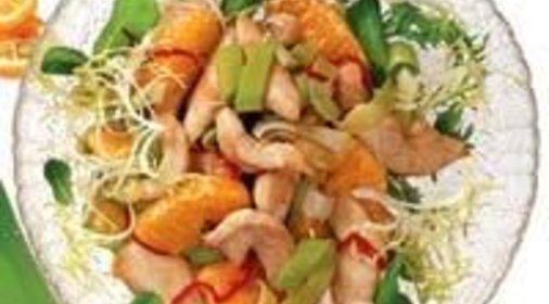 Салат из курицы с мандаринами