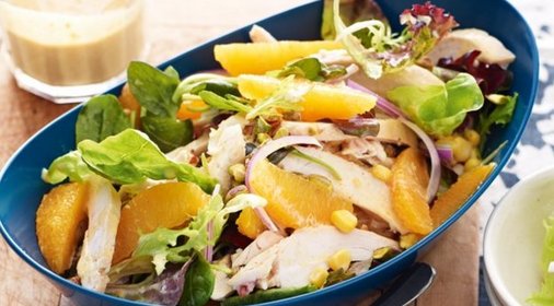 Салат с курицей и апельсинами