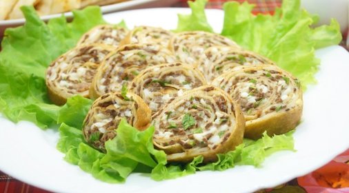 Салат из грибов и креветок