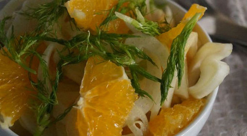 Салат из фенхеля с апельсином и зеленью