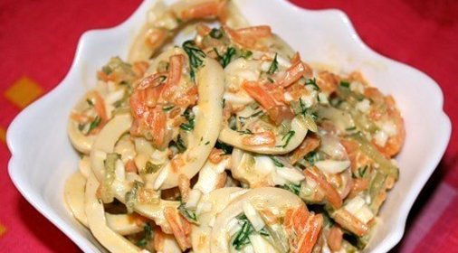 Салат с кальмарами Лассо