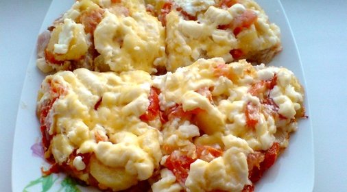 Курица, тушенная с овощами и картошкой