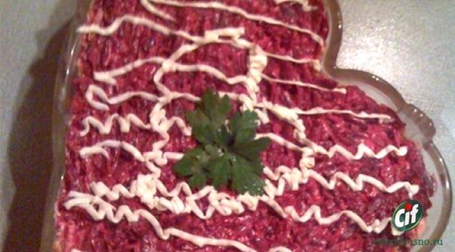 Слоеный овощной салат с сыром