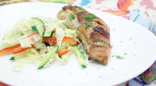 Куриное филе запеченное с беконом