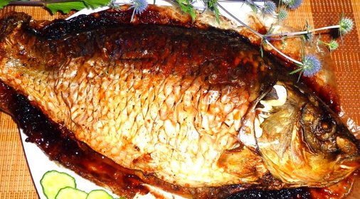 Карп фаршированный гречкой