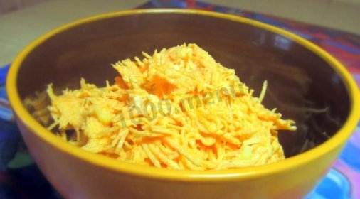 Салат Морковь с майонезом и чесноком