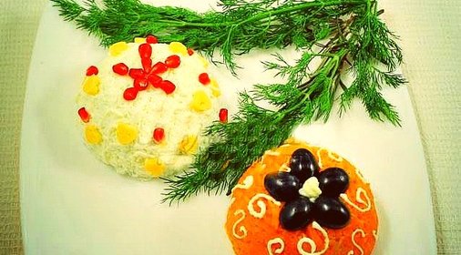 Салат Новогодние игрушки