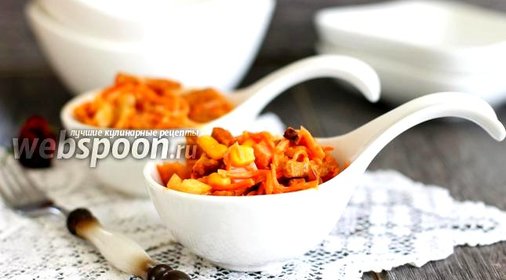 Салат с курицей и морковкой по-корейски