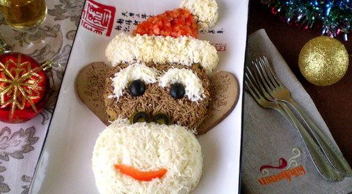 Салат Новогодняя обезьянка