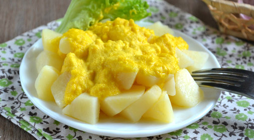 Картошка под чесночным соусом