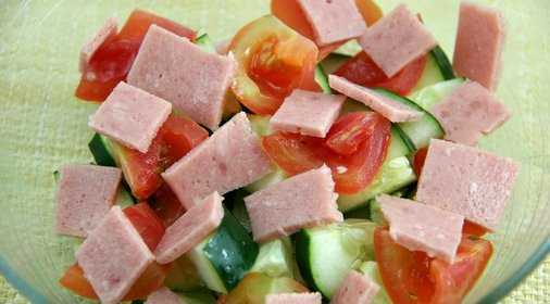 Салат Русская красавица с ветчиной