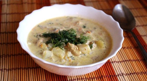 Картофель, тушеный с курицей и сметаной