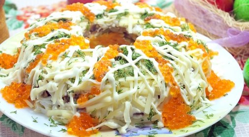 Салат с курицей «Пасхальный»