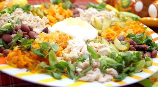 Салат с курицей «Калейдоскоп»