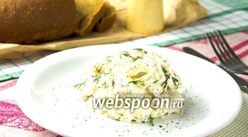 Салат с курицей и йогуртовой заправкой