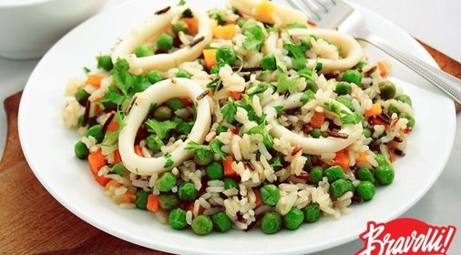 4 риса с кальмарами