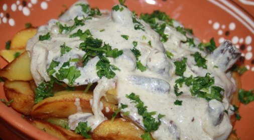 Картошка с маслятами (мой фирменный рецепт)
