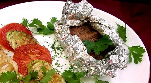Окунь в фольге