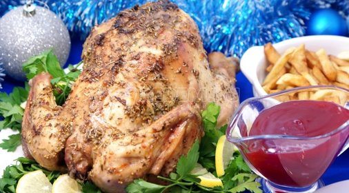 Пикантная курица с клюквенным соусом