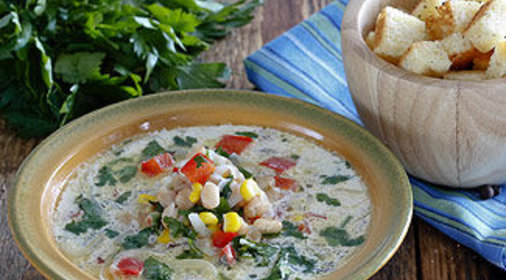 Мексиканский суккоташ с крутонами в мультиварке