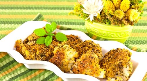 Цветная капуста, жаренная в панировочных сухарях