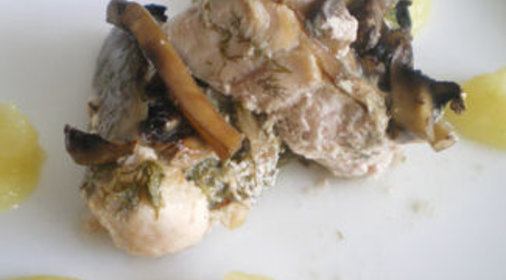 Рыбное филе Германское, запеченное с картофельно-кабачковым пюре