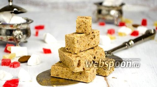 Халва из манки на сливочном масле с финиками