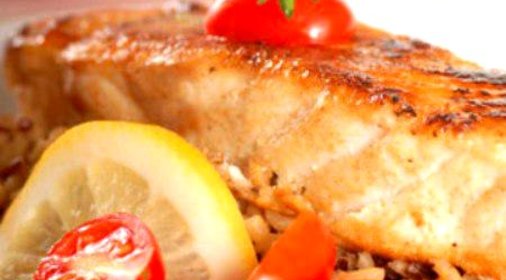 Филе трески с помидорами и грибами