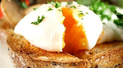 Яйца пашот с грибами