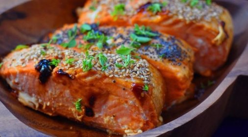 Лосось с мёдом и горчицей