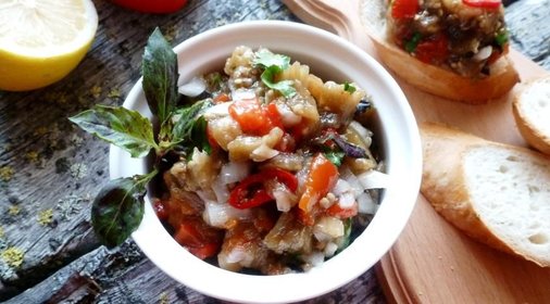 Икра из запеченных баклажанов