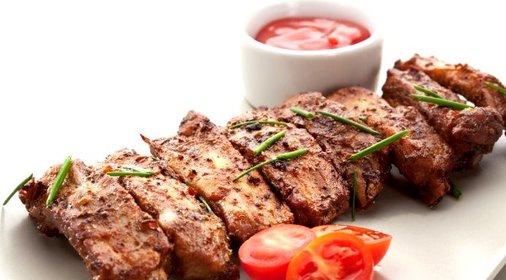 Свиные ребрышки жареные