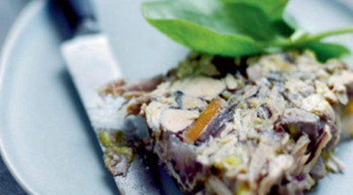 Террин из птицы в красном вине