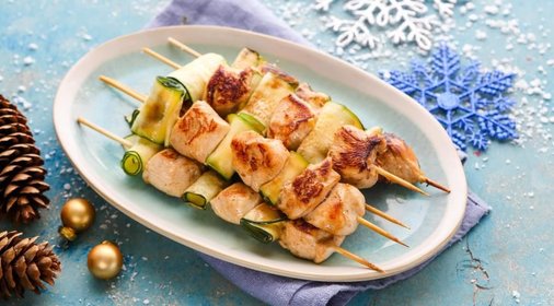 Шашлычки из курицы с цукини