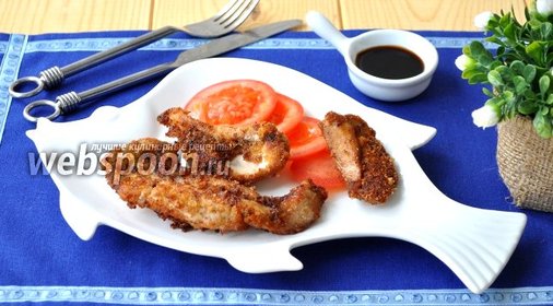 Молоки лосося жаренные в сухарях