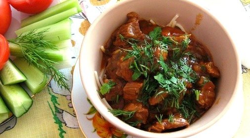 Мясо в кисло-сладком соусе