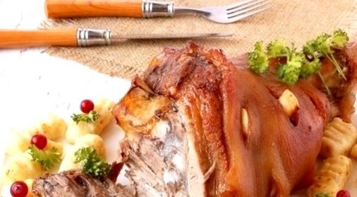 Рулька варено-копченая