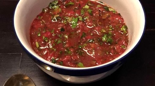Сырой томатный соус к рыбе и овощам