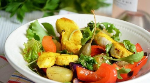 Салат с курицей и картофелем