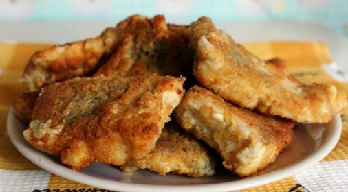 Жаренный судак в панировочных сухарях