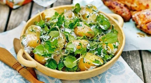 Картофельный салат с мятой