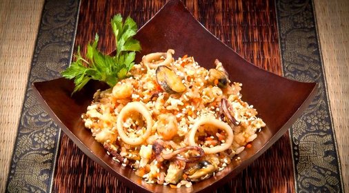 Тяхан с морепродуктами