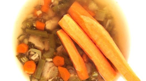 Овощной суп с луком-пореем