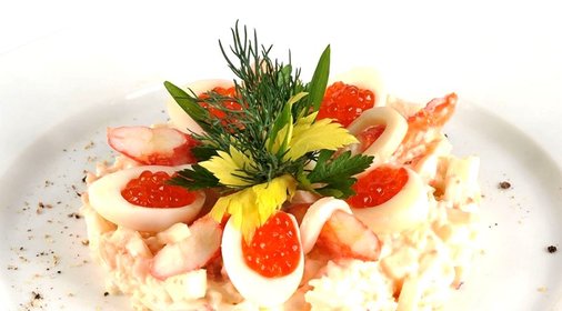 Салат Царский с икрой