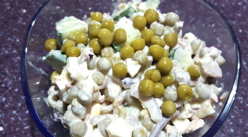 Салат скумбрия с яйцом