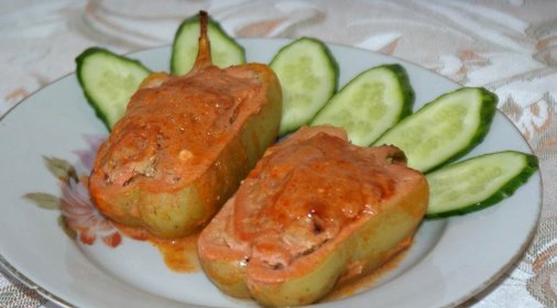 Фаршированный перец запеченный в духовке