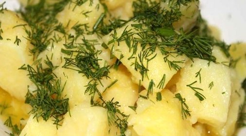 Картофельный салат с укропом