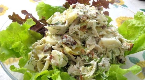 Салат из куриных сердечек