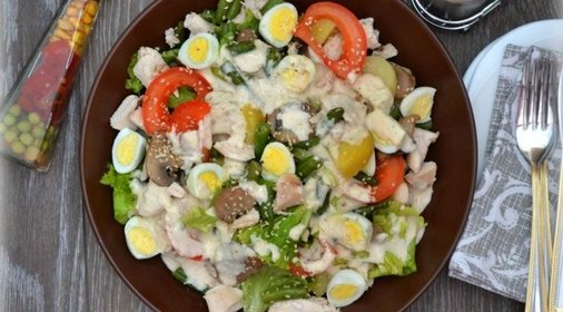 Теплый овощной салат