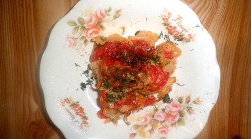Запеканка из цветной капусты с сыром и помидорами